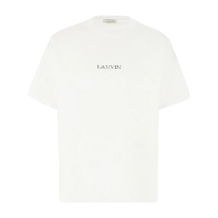Bawełniany T-shirt Męski Biały Lanvin