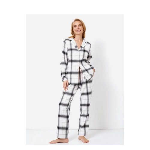 Piżama (koszula + spodnie) Aruelle Catalina pajama long XL Biała (5905616143088). Piżamy damskie