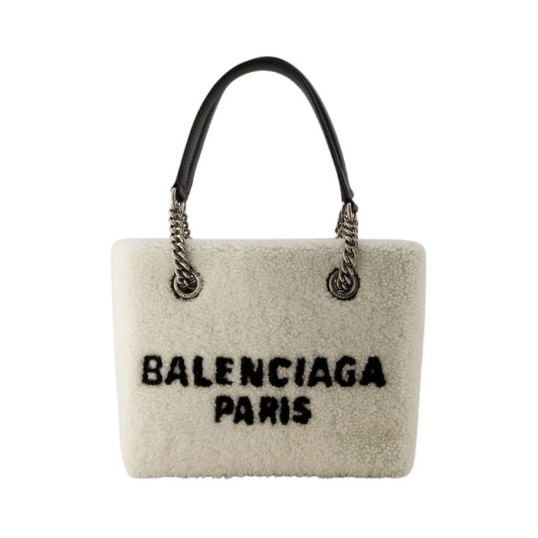 Shearling Torebka - Beżowy Balenciaga