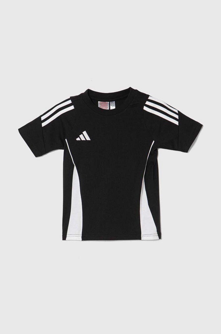 adidas Performance t-shirt bawełniany dziecięcy TIRO24 SWTEEY kolor czarny wzorzysty