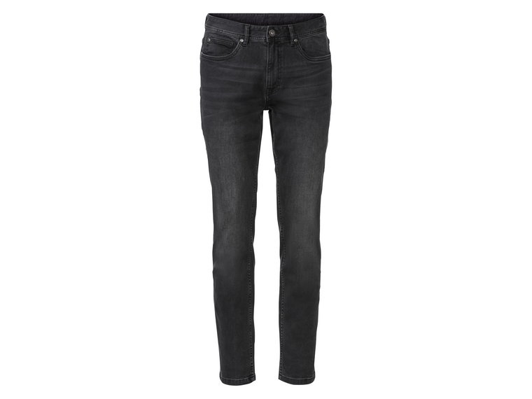 LIVERGY Jeansy męskie z bawełną, slim fit (Szary, 50 (34/32))