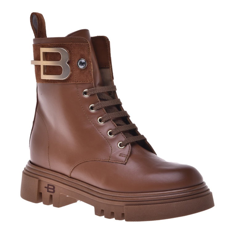 Brown calfskin ankle boots Baldinini