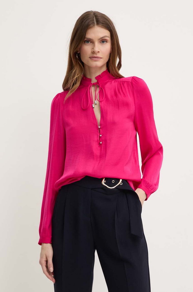 Morgan bluzka OMILO damska kolor różowy gładka OMILO