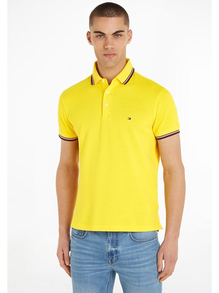 Tommy Hilfiger Koszulka polo "1985" w kolorze żółtym