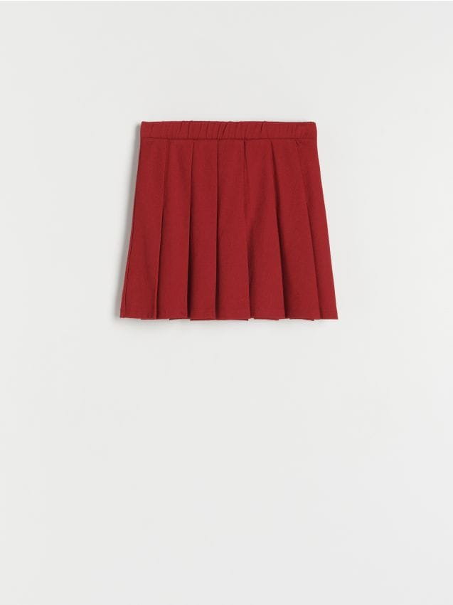 Reserved - Plisowana spódniczka - czerwony