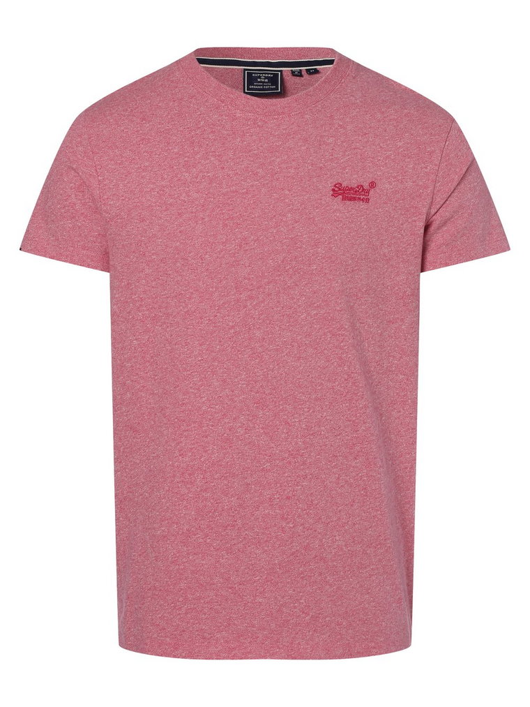 Superdry - T-shirt męski, wyrazisty róż