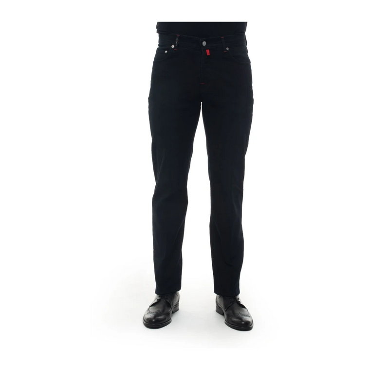 Slim-Fit 5 Kieszenie Jeansy z Denimu Kiton