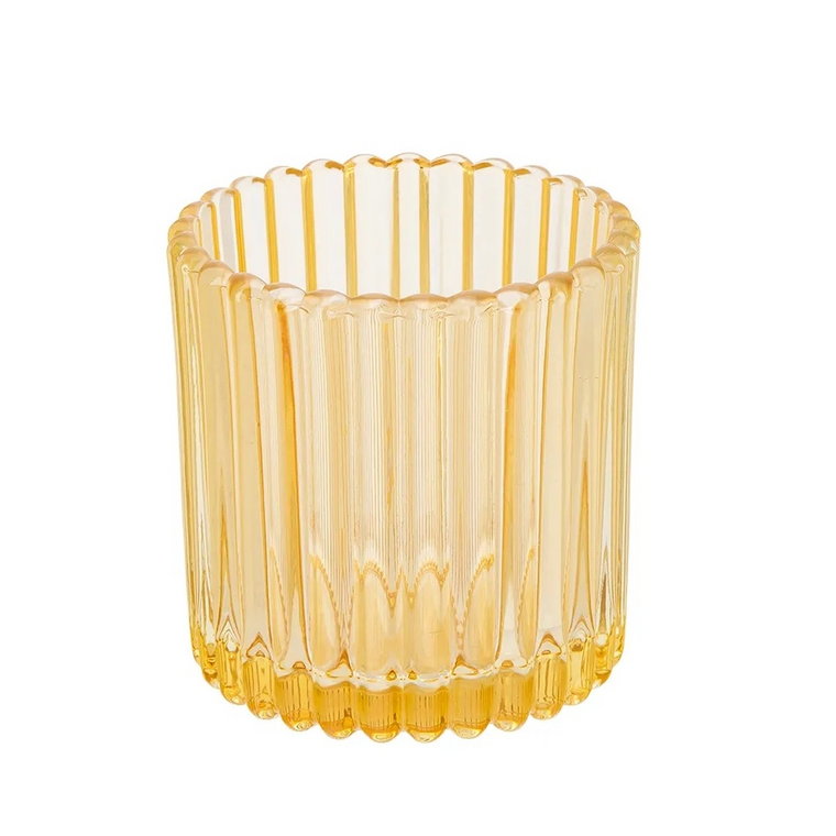 Altom Szklany świecznik na świeczkę Tealight, śr. 8,5 cm, żółty
