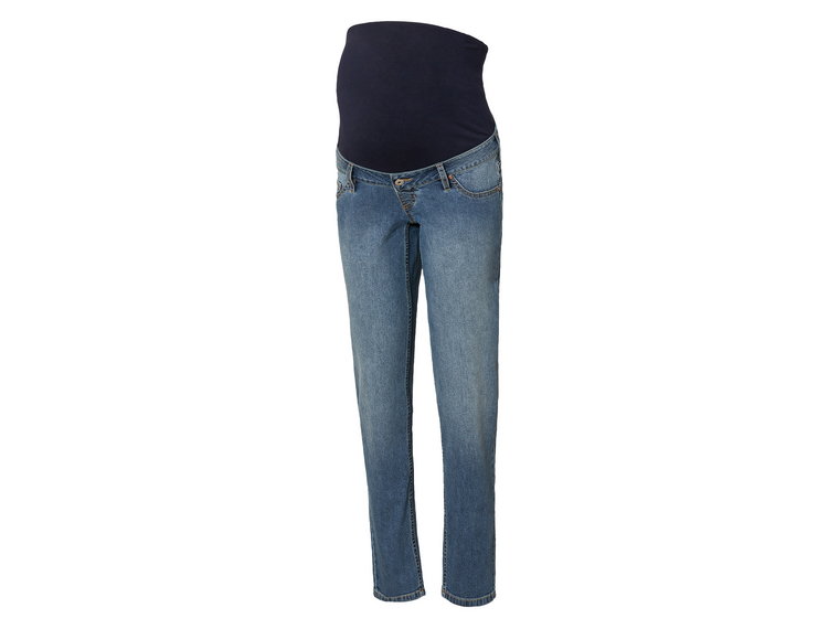 esmara Jeansy ciążowe, straight fit, z niskim stanem (42, Niebieski)