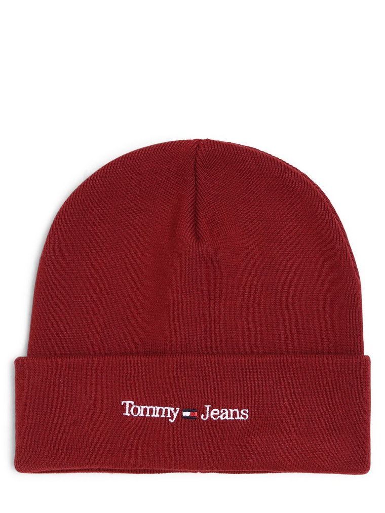 Tommy Jeans Czapka męska Mężczyźni Bawełna czerwony jednolity, ONE SIZE