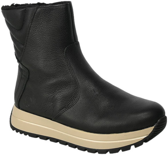 Botki Rieker N4054-00 Black Skóra