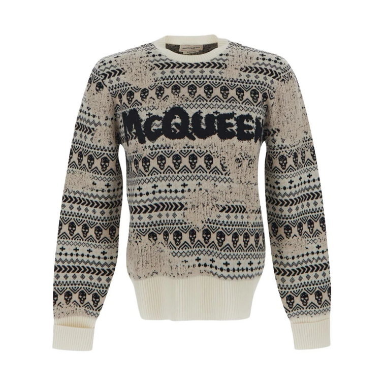 Skulls Sweater - Stylowy i ciepły sweter zimowy Alexander McQueen