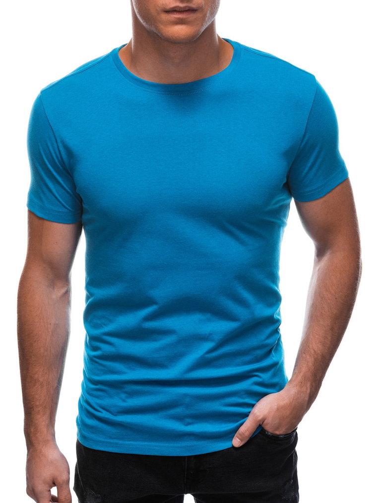 T-shirt męski basic EM-TSBS-0100 - turkusowy