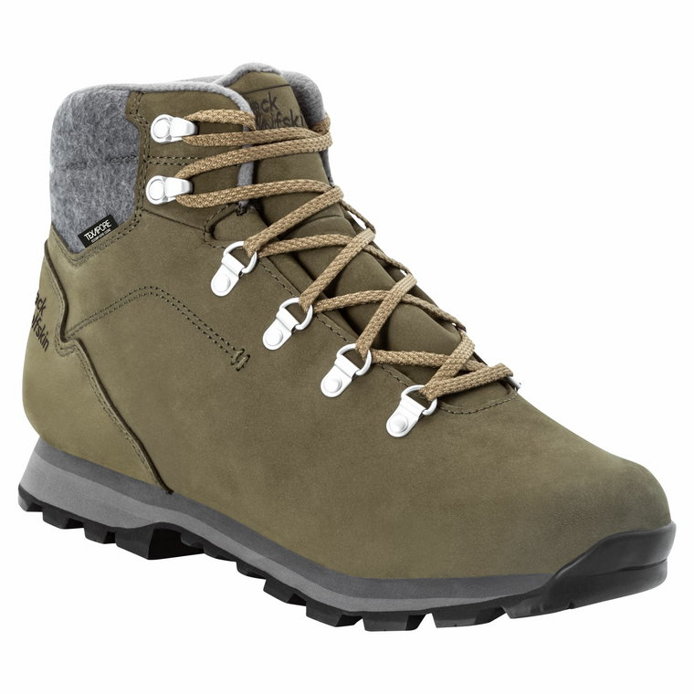 Męskie buty zimowe Jack Wolfskin THUNDER BAY TEXAPORE MID M khaki / grey - 44,5