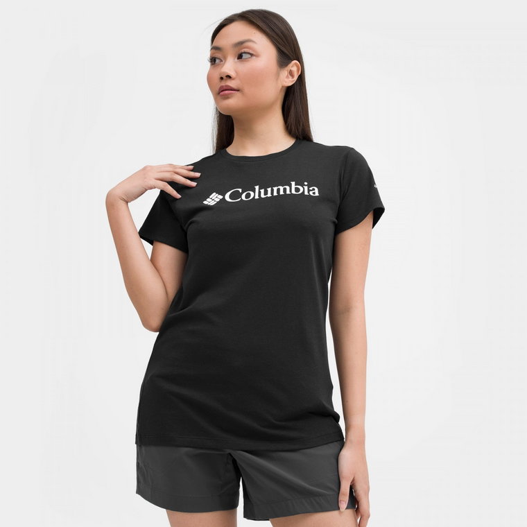 Damski t-shirt z nadrukiem Columbia Trek SS Graphic - czarny