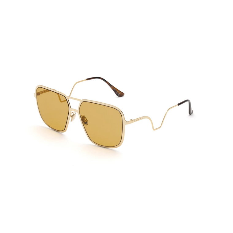 Stylowe okulary przeciwsłoneczne w kolorze żółtym HZ2 Marni