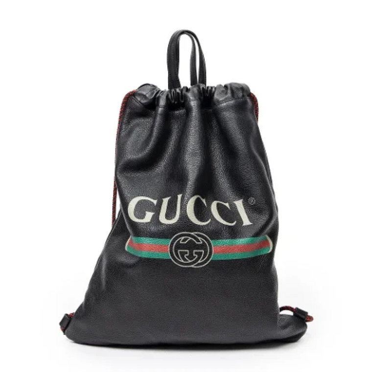 Pre-owned Leather backpacks Gucci Vintage