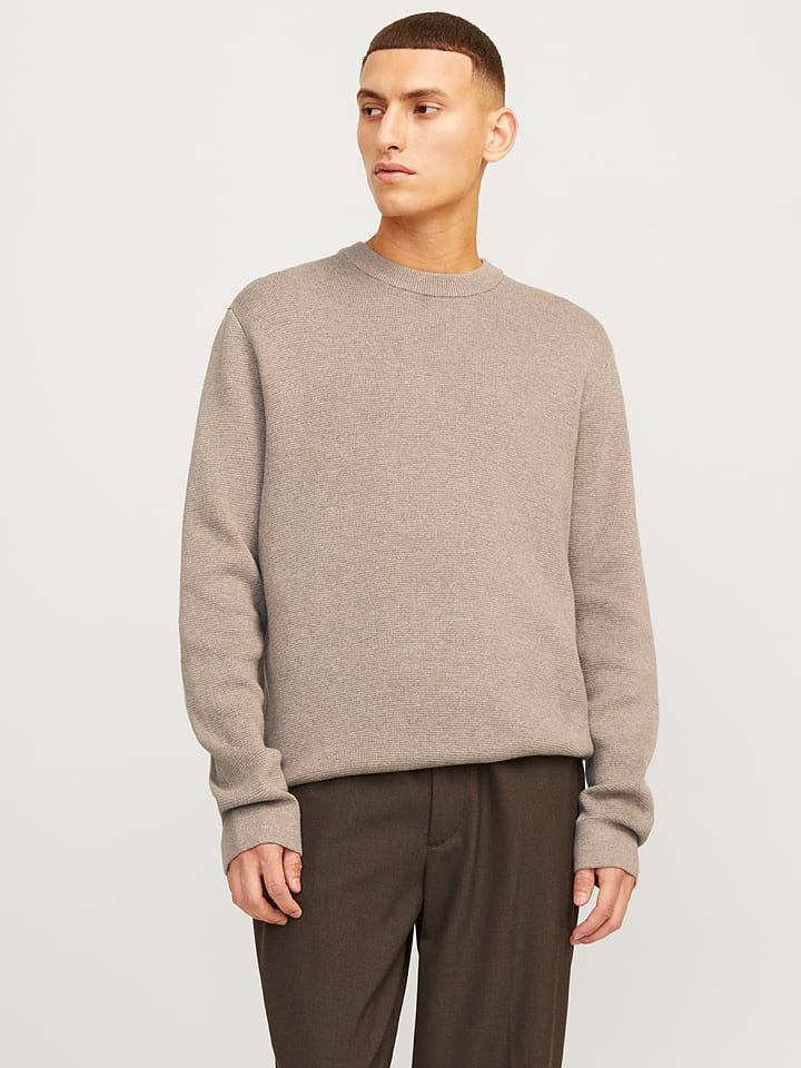 Jack & Jones Sweter "Milano" w kolorze beżowym