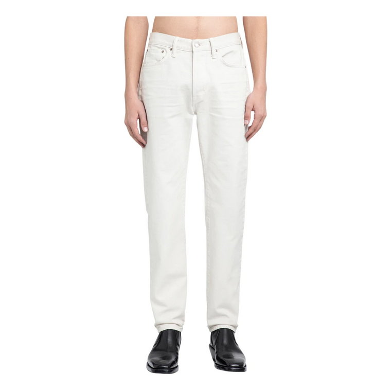 Slim Fit Stay Press Ivory Spodnie Tom Ford