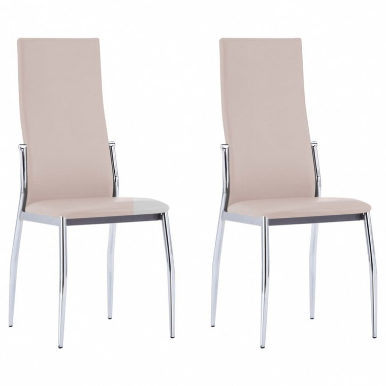 Krzesła jadalniane, 2 szt., cappuccino, sztuczna skóra kod: V-281662