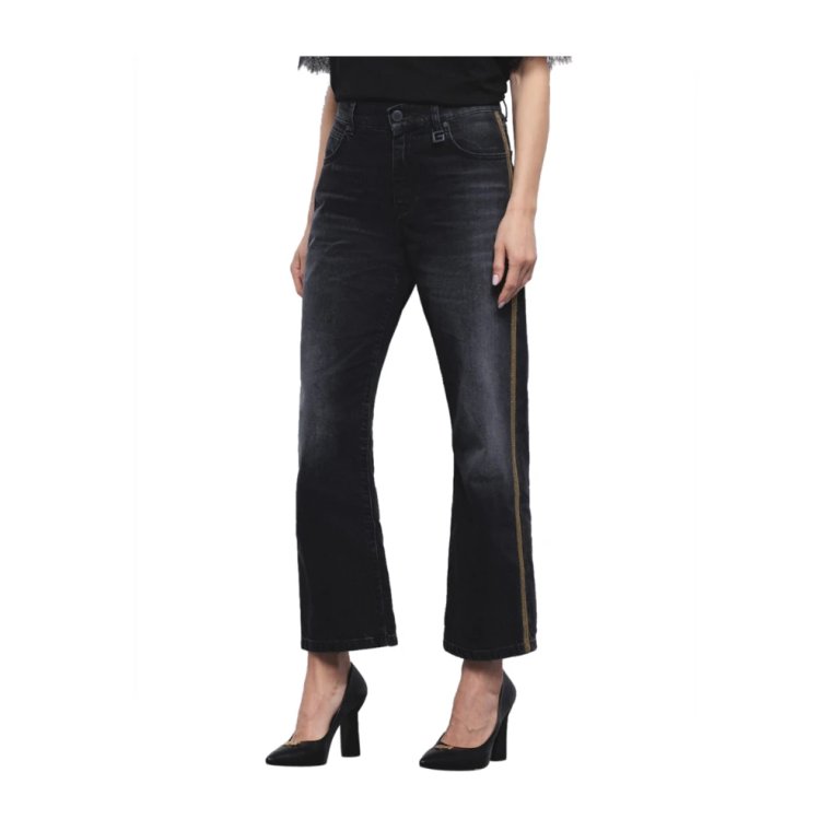 Czarne Straight Jeans dla Kobiet Gaëlle Paris