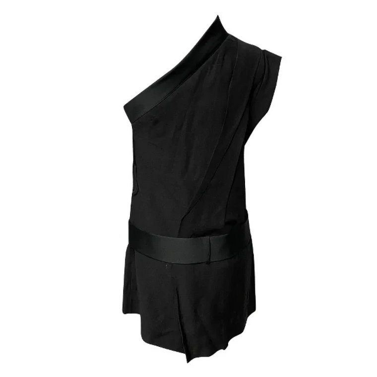 Czarna Sukienka Jedno-Ramienna z Wełny Isabel Marant Pre-owned