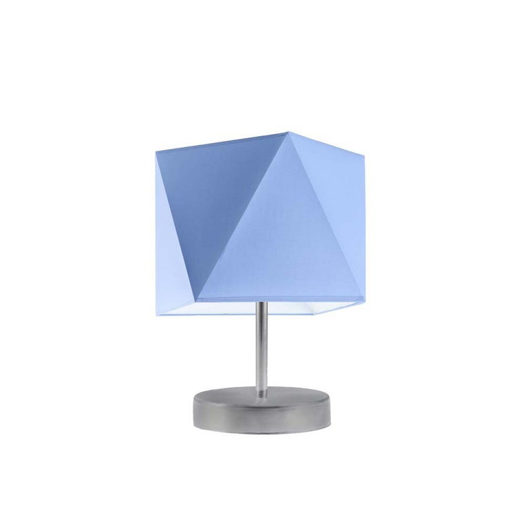 Lampka nocna LYSNE Pasadena, 60 W, E27, niebieska/srebrna, 30x23 cm