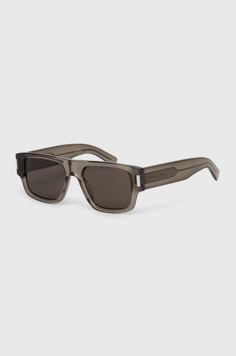 Saint Laurent okulary przeciwsłoneczne męskie kolor szary SL 659