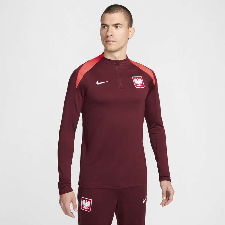 Męska treningowa koszulka piłkarska Nike Dri-FIT Polska Strike - Czerwony