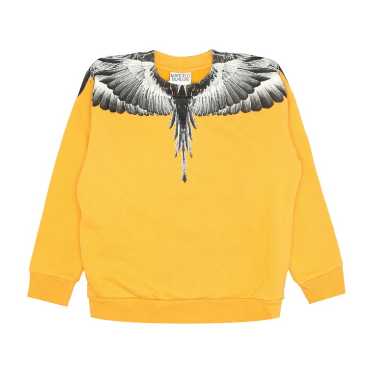 Stylowe swetry dziecięce z białymi skrzydłami Marcelo Burlon