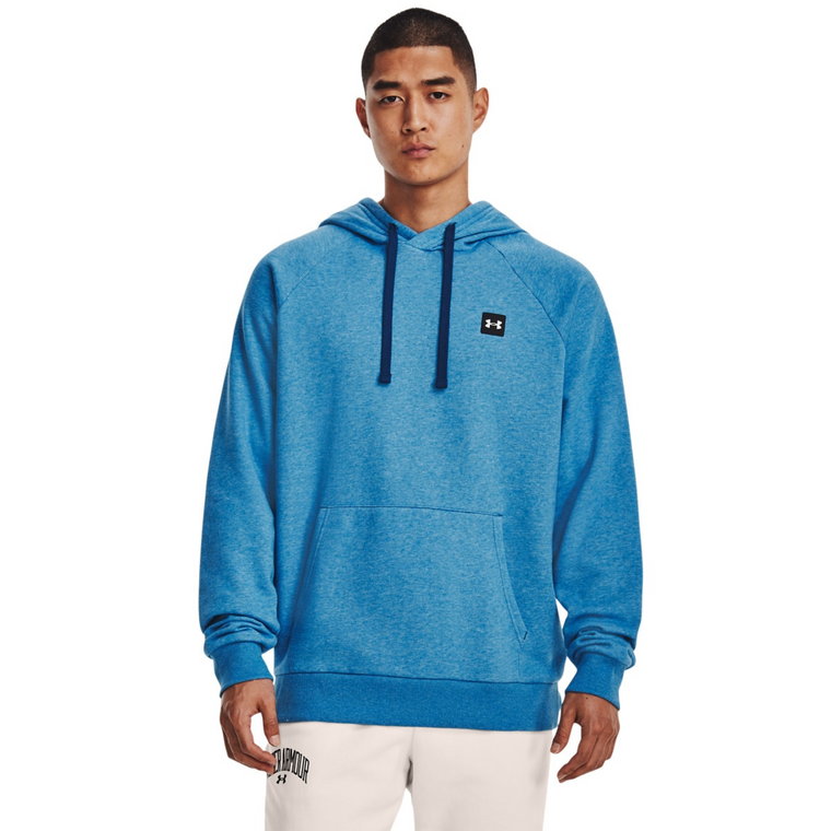 Męska bluza dresowa nierozpinana z kapturem UNDER ARMOUR UA Rival Fleece Hoodie - niebieski