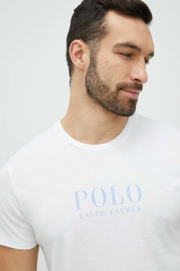 Polo Ralph Lauren t-shirt piżamowy bawełniany kolor biały