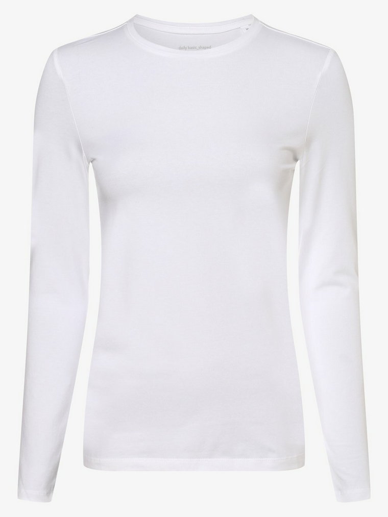 Opus - Damska koszulka z długim rękawem  Smilla, biały
