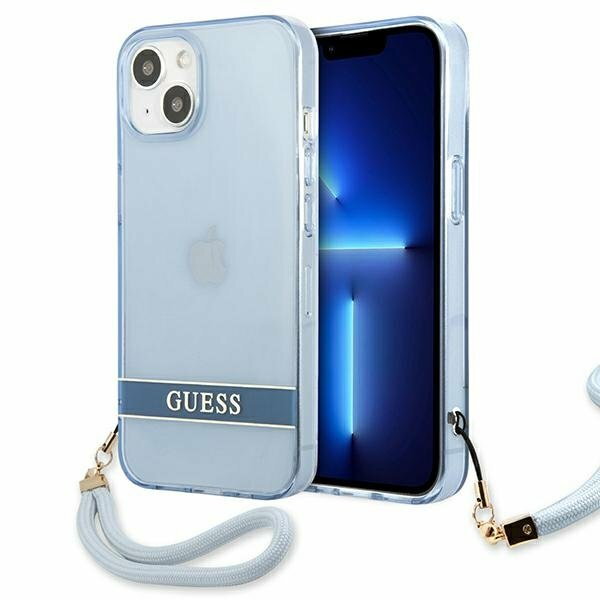 Guess GUHCP13SHTSGSB iPhone 13 mini 5,4" niebieski/blue hardcase Translucent Stap