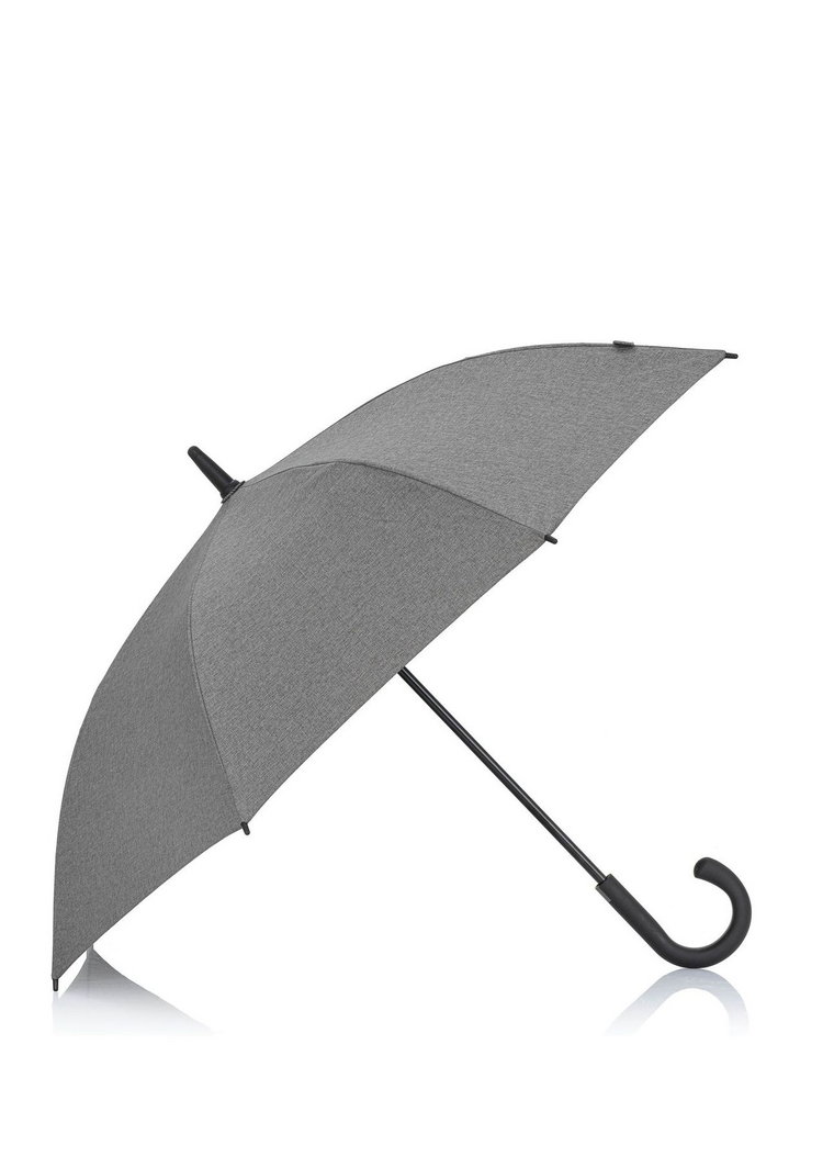Duży parasol damski w kolorze szarym