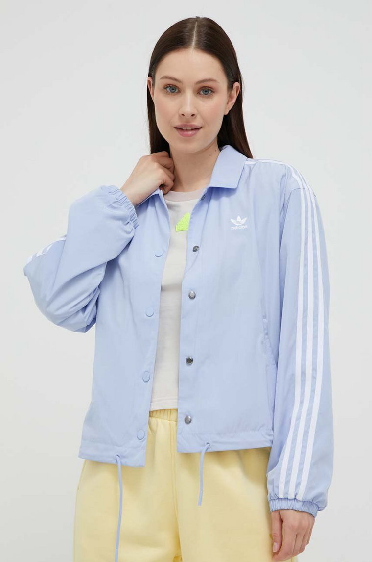 adidas Originals kurtka damska kolor niebieski przejściowa