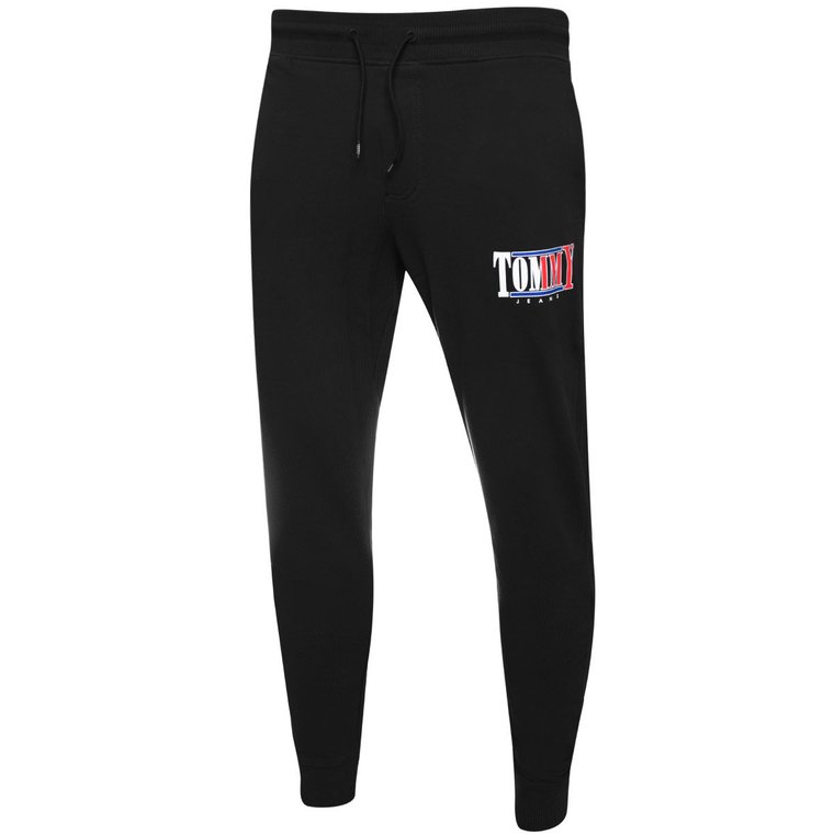 Tommy Hilfiger Męskie Spodnie Dresowe Tjm Slim Essential Graphic Pant Czarne Dm0Dm15031 Bds Xl