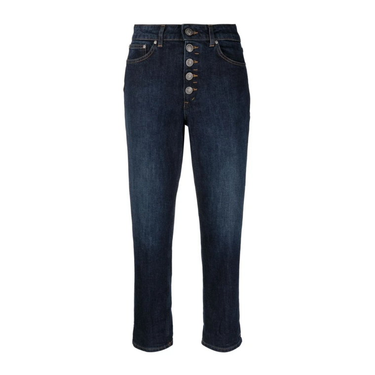 Wysokie jeansy z obniżonym stanem w kolorze indygo Dondup