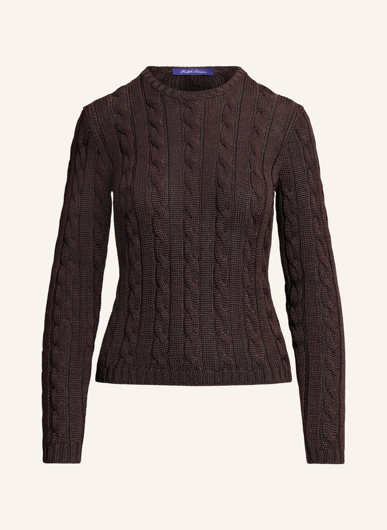 Ralph Lauren Collection Sweter Z Jedwabiu braun