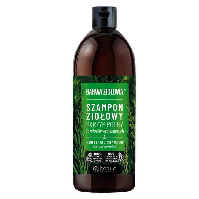 Barwa Ziołowa szampon ziołowy do włosów wypadających Skrzyp Polny 480ml