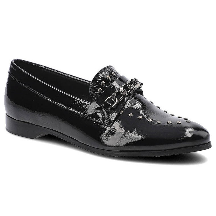 Czarne Lordsy Lamanti Damskie Eleganckie Buty