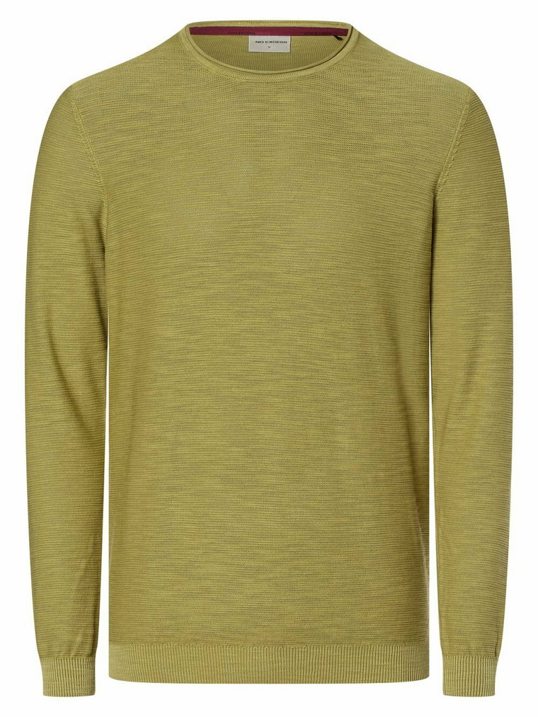 No Excess - Sweter męski, żółty|zielony