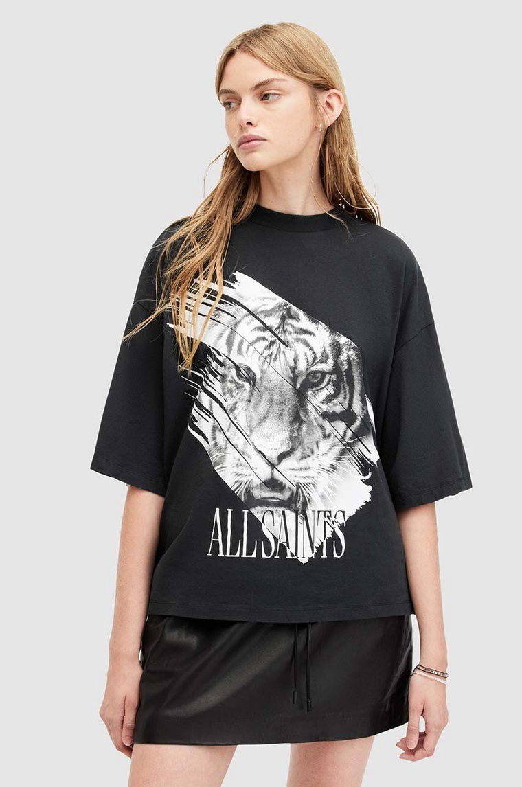 AllSaints t-shirt bawełniany PROWL AMELIE TEE damski kolor czarny W086JA