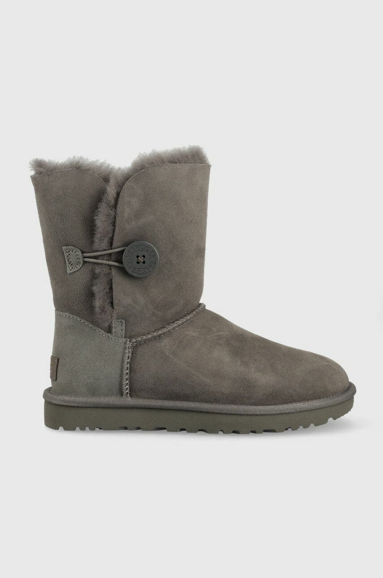 UGG śniegowce zamszowe Bailey Button kolor szary 1016226.GREY.D