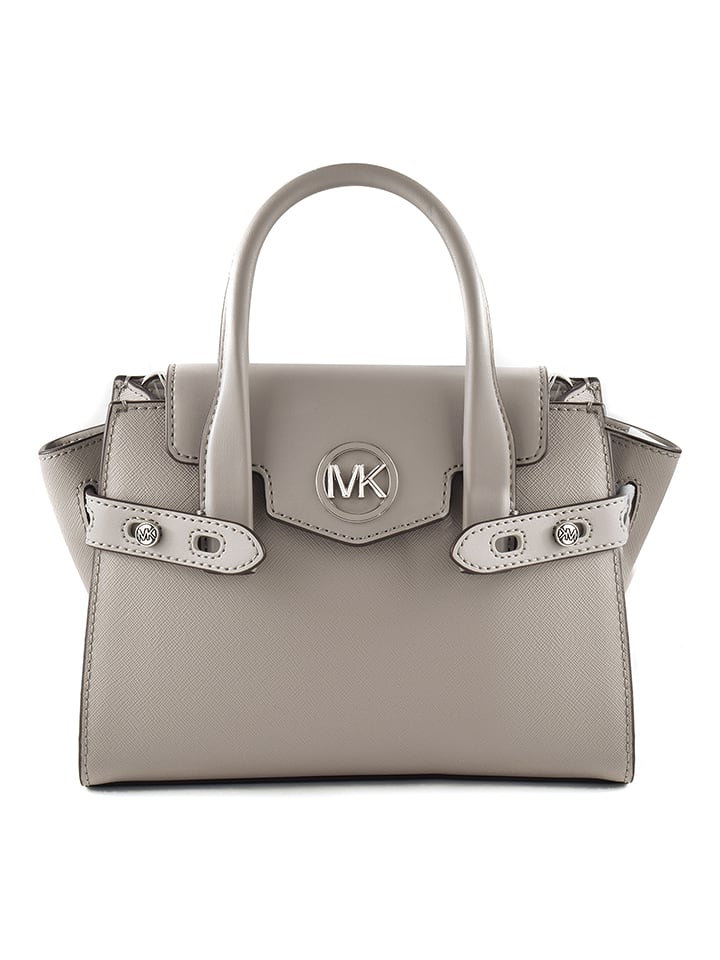 Michael Kors Skórzana torebka w kolorze szarym - 21 x 15 x 10 cm