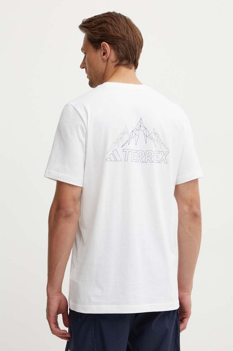 adidas TERREX t-shirt męski kolor biały gładki IZ0465