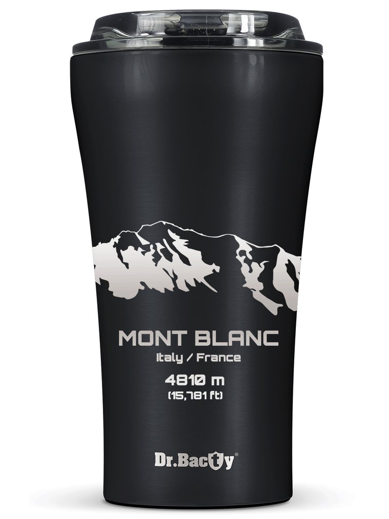 Kubek termiczny na kawę Dr.Bacty Apollo 2.0 - 360 ml - Mont Blanc - Black Matt