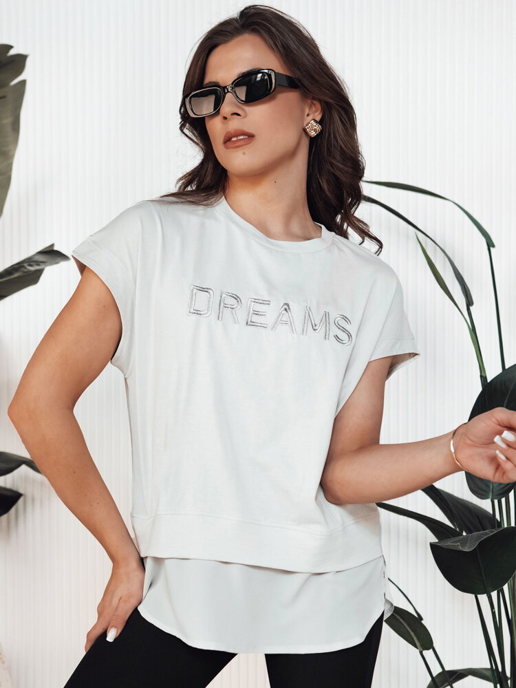 T-shirt damski DREAMY pistacjowy Dstreet RY2520