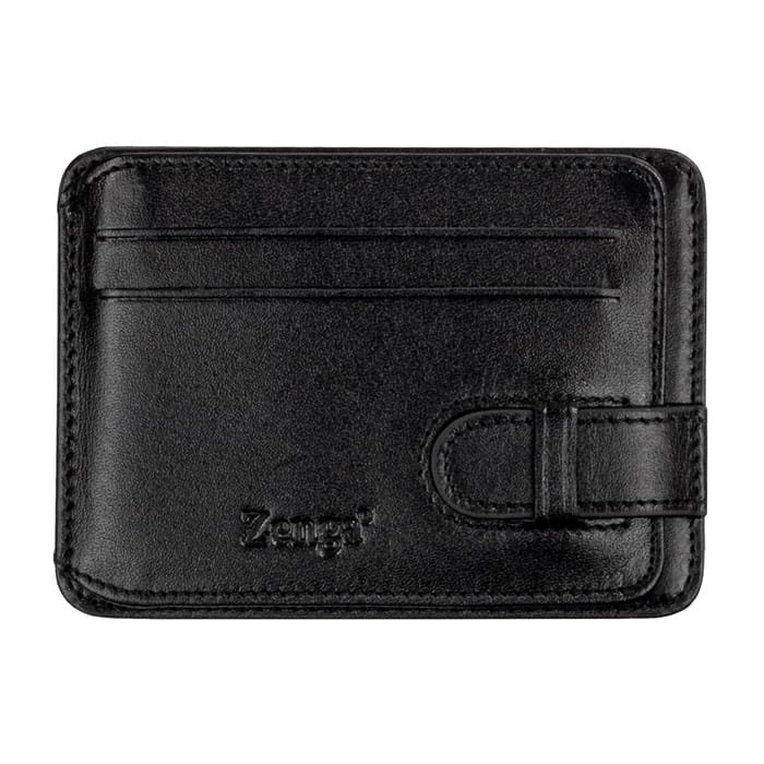 Etui skórzane w kolorze czarnym card holder EM 38