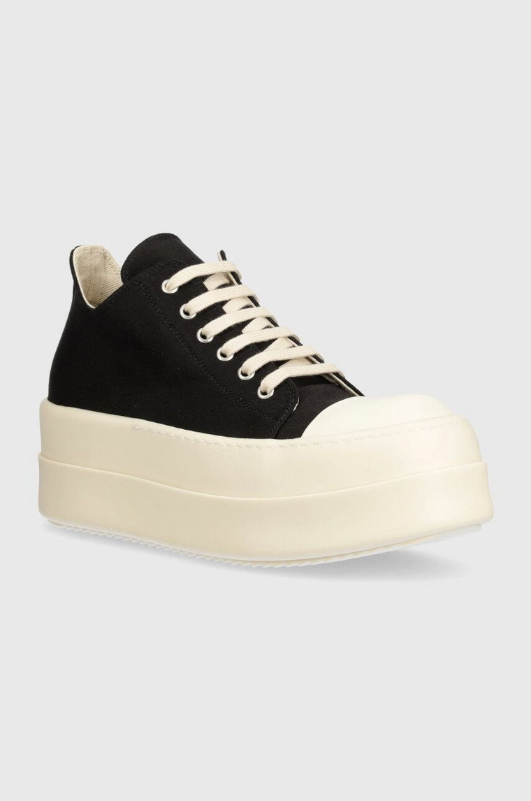 Rick Owens tenisówki Woven Shoes Double Bumper Low Sneaks damskie kolor czarny DS01D1832.NDK.911